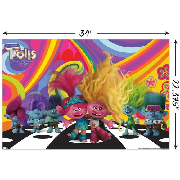 Trends Trolls: Band Together-Universe Wall Poster, 34L x 22.4W, Unframed Version - Picture 3 of 4